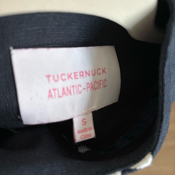 Tuckernuck X Atlantic Pacific Navy and White Hartman Maxi Dress - Picture 3 of 4